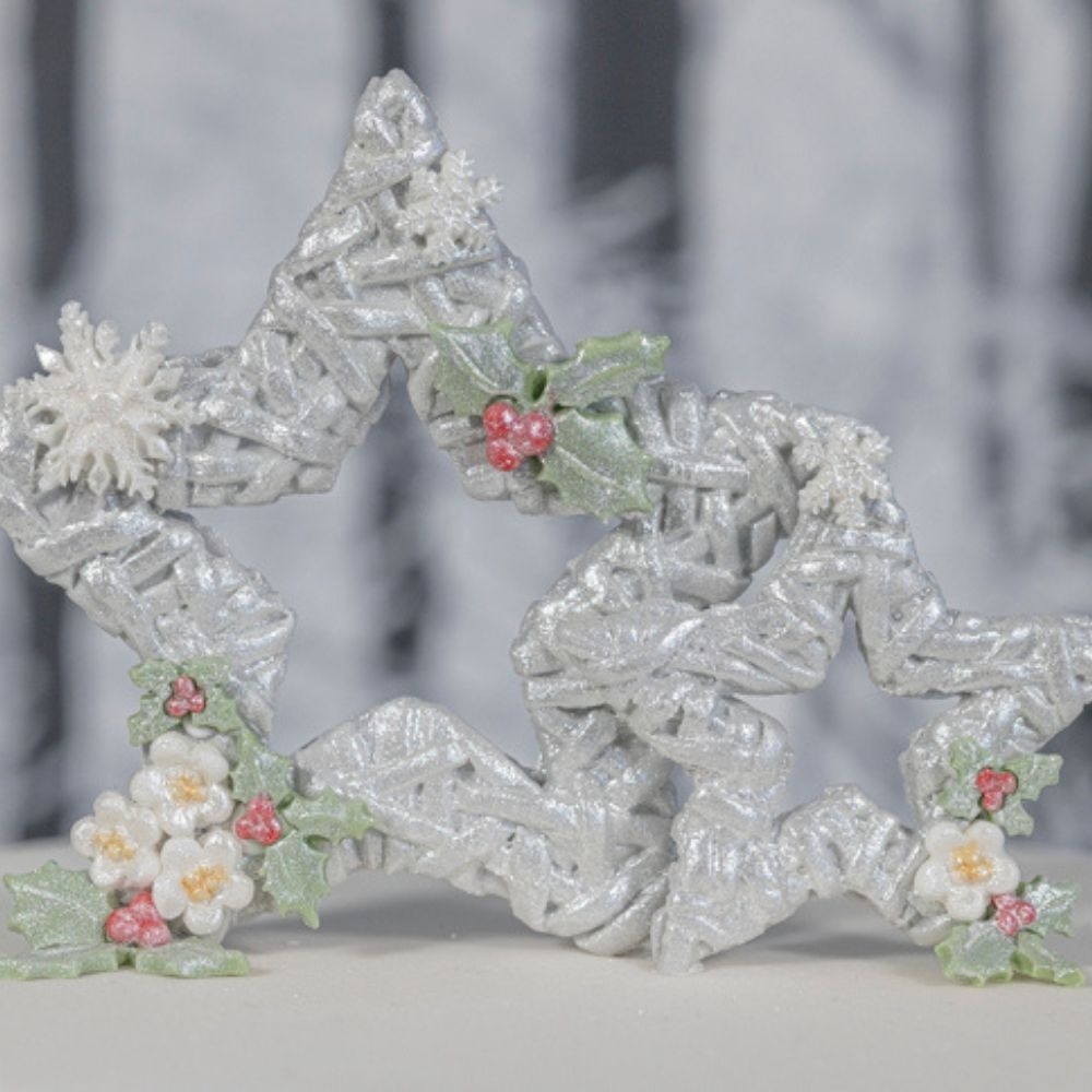 Karen Davies Silikonform Christmas Wicker Stars - Sterne Korbgeflecht – Bild 3