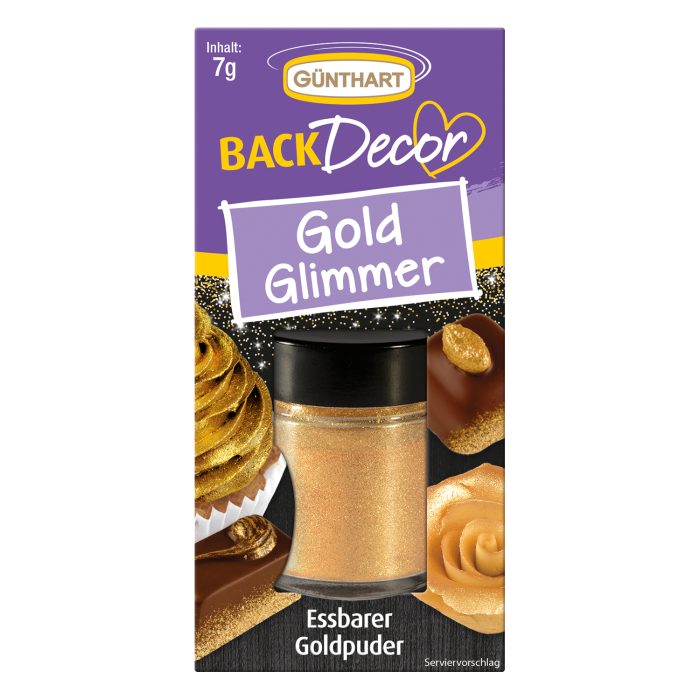 Günthart Silber Glimmer - essbarer Goldpuder 7 g (100 g = 99,86 €)