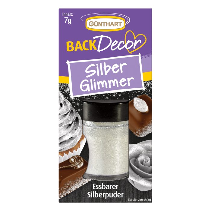 Günthart Silber Glimmer - essbarer Silberpuder 7 g (100 g = 99,86 €)
