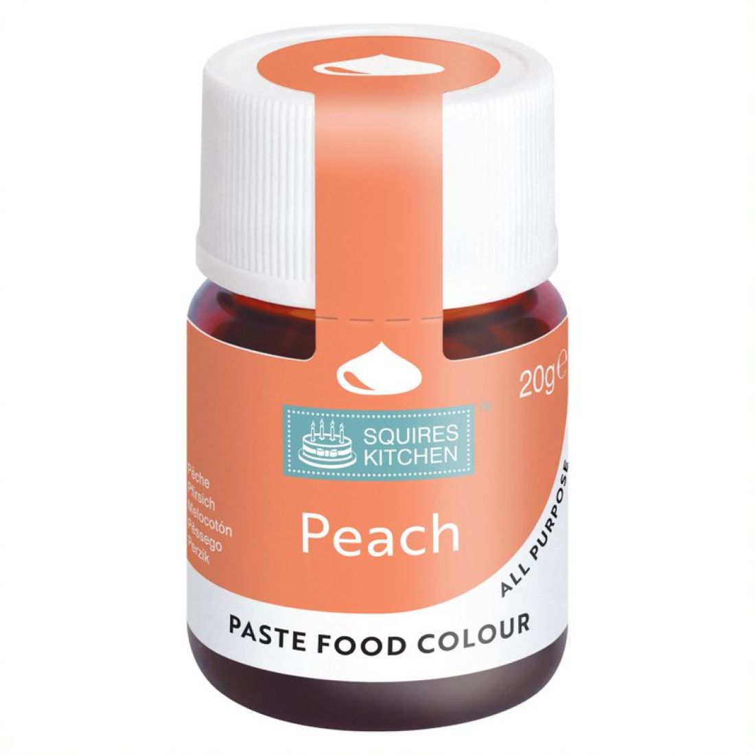 Squires Kitchen Food Colour Lebensmittelfarbe Paste peach pfirsich 20 g (100 g = 17,45 €)