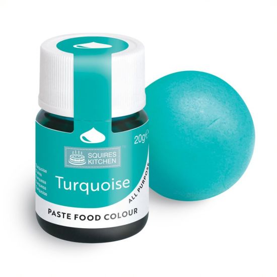 Squires Kitchen Food Colour Lebensmittelfarbe Paste türkis 20 g (100 g = 17,45 €) – Bild 2