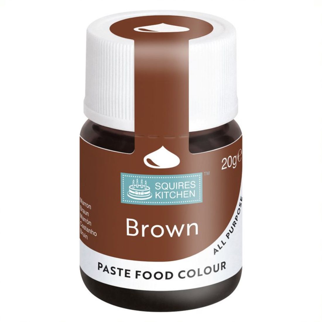 Squires Kitchen Food Colour Lebensmittelfarbe Paste braun 20 g (100 g = 17,45 €)
