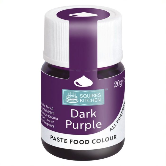 Squires Kitchen Food Colour Lebensmittelfarbe Paste dunkelviolett 20 g (100 g = 17,45 €)