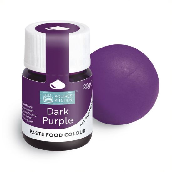 Squires Kitchen Food Colour Lebensmittelfarbe Paste dunkelviolett 20 g (100 g = 17,45 €) – Bild 2