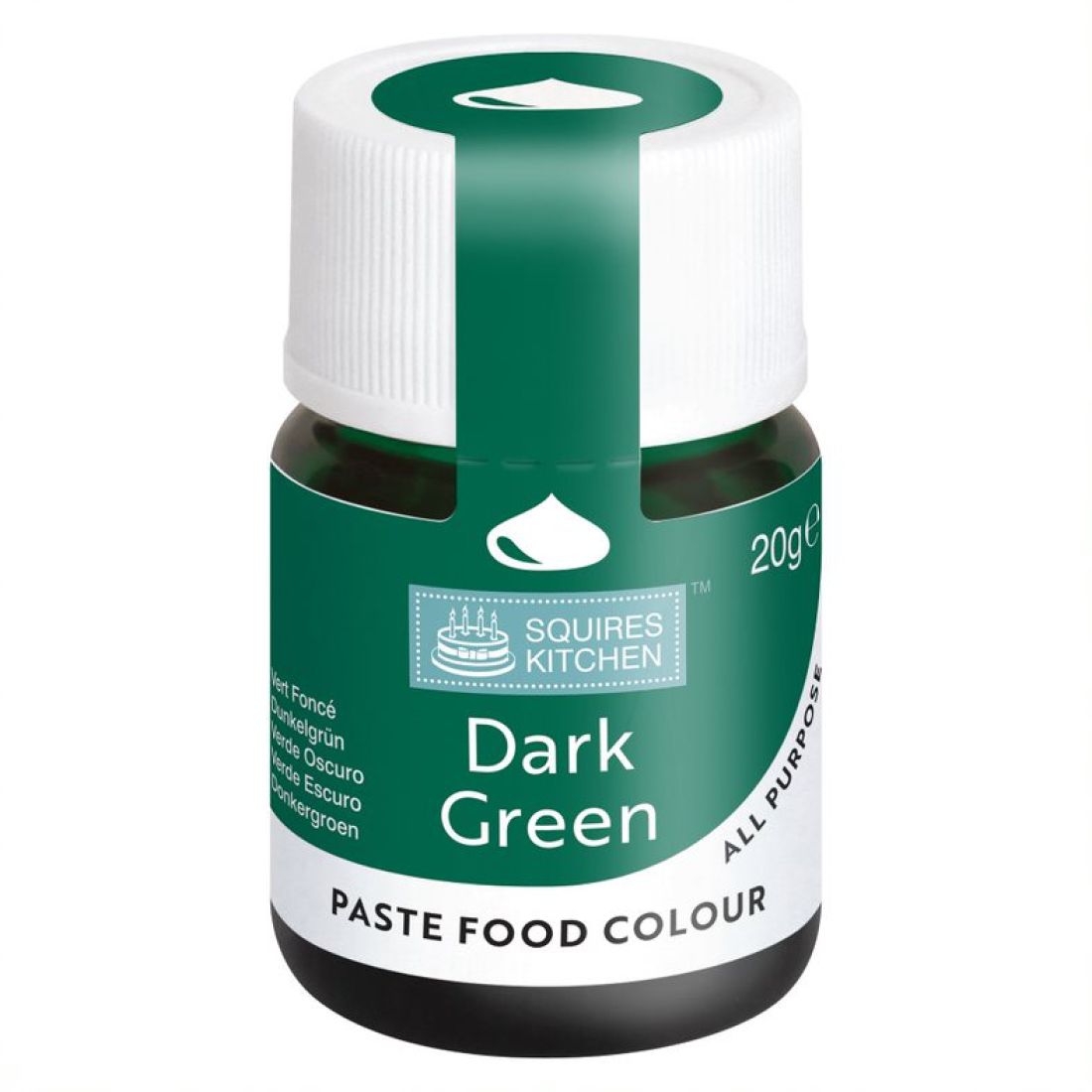 Squires Kitchen Food Colour Lebensmittelfarbe Paste dunkelgrün 20 g (100 g = 17,45 €)