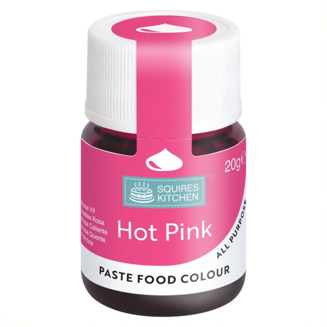 Squires Kitchen Food Colour Lebensmittelfarbe Paste hot pink 20 g (100 g = 17,45 €)