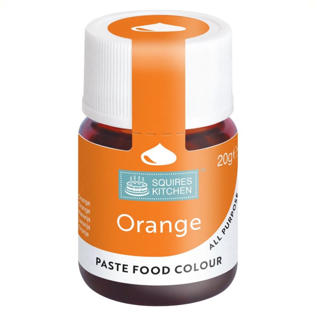 Squires Kitchen Food Colour Lebensmittelfarbe Paste orange 20 g (100 g = 17,45 €)