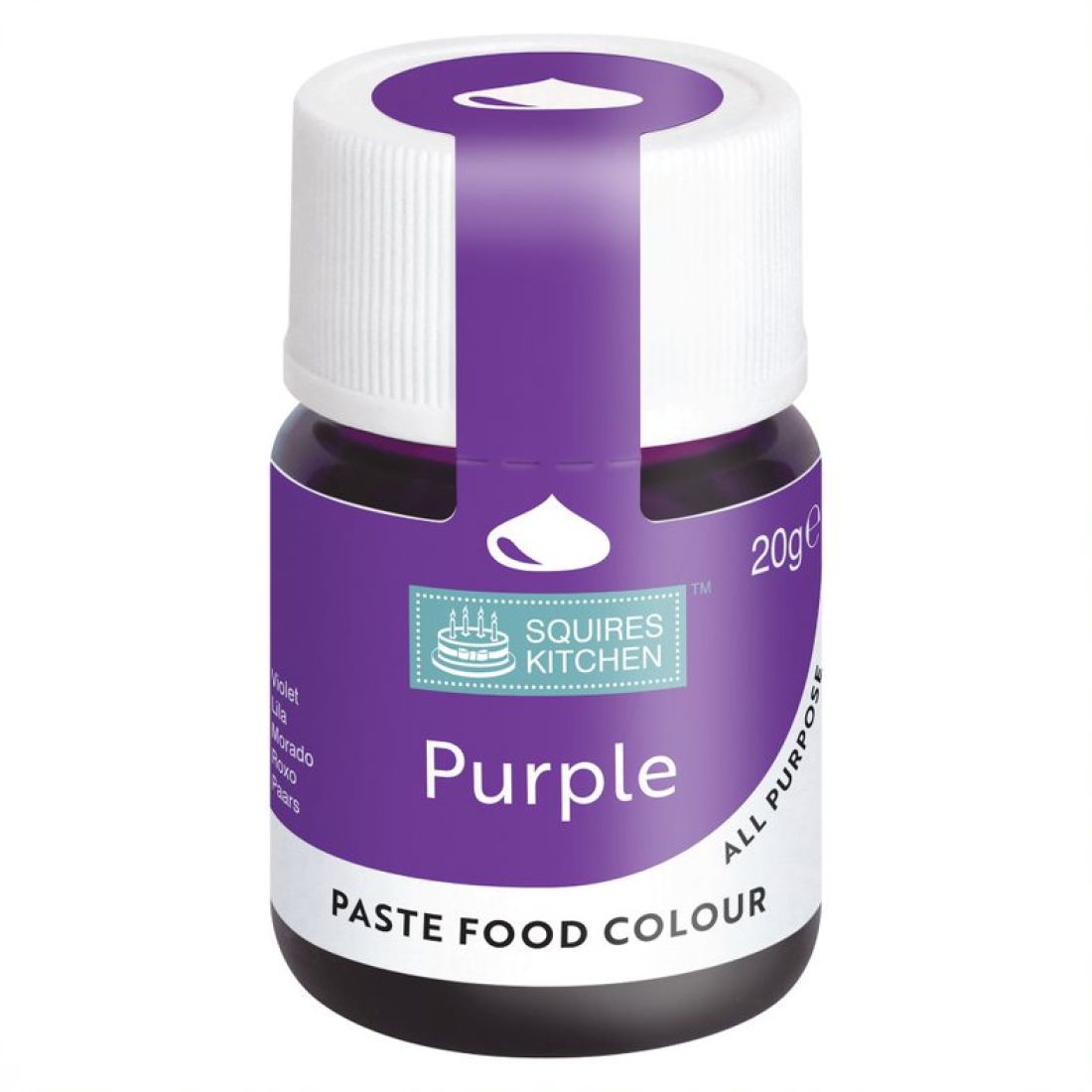 Squires Kitchen Food Colour Lebensmittelfarbe Paste lila 20 g (100 g = 17,45 €)