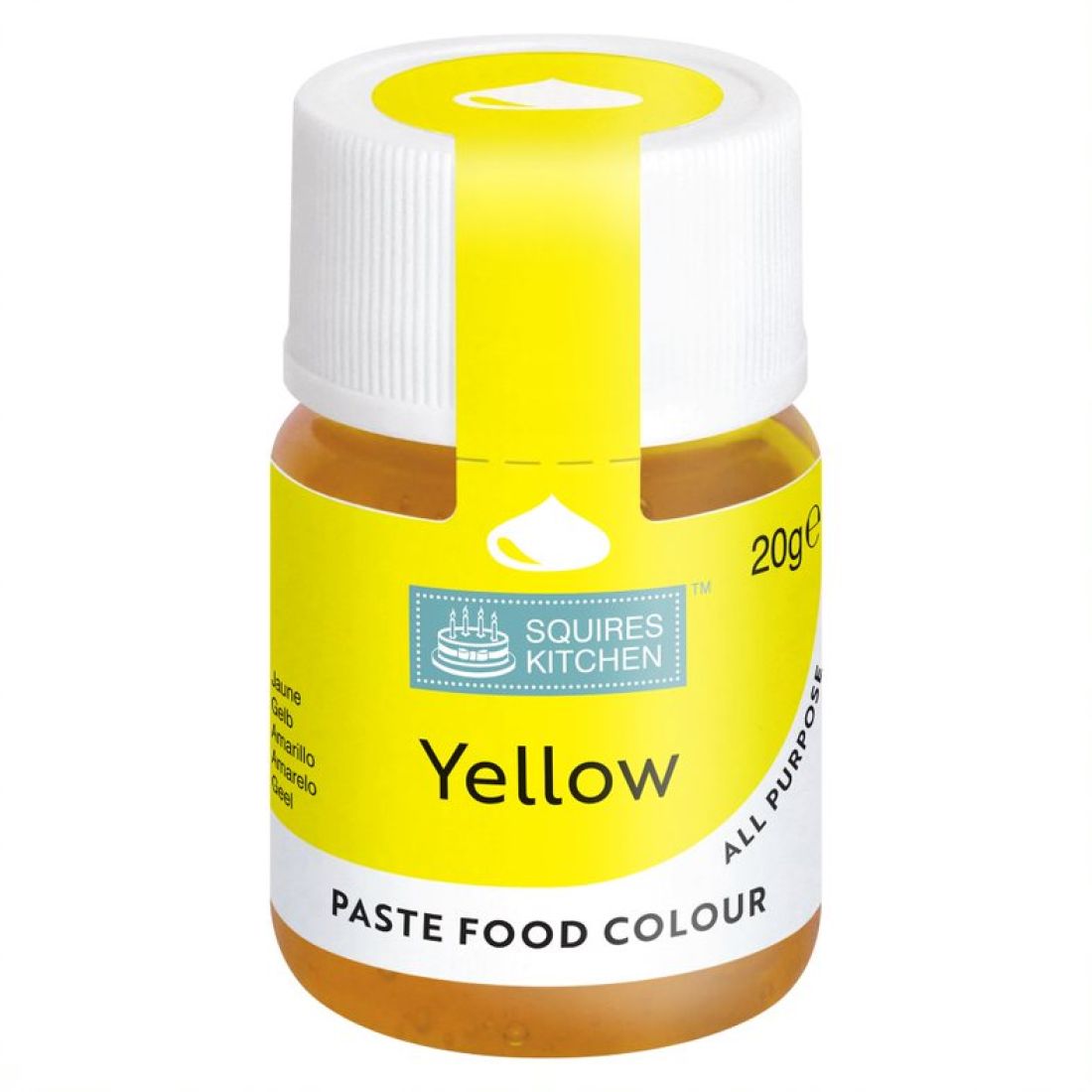 Squires Kitchen Food Colour Lebensmittelfarbe Paste gelb 20 g (100 g = 17,45 €)