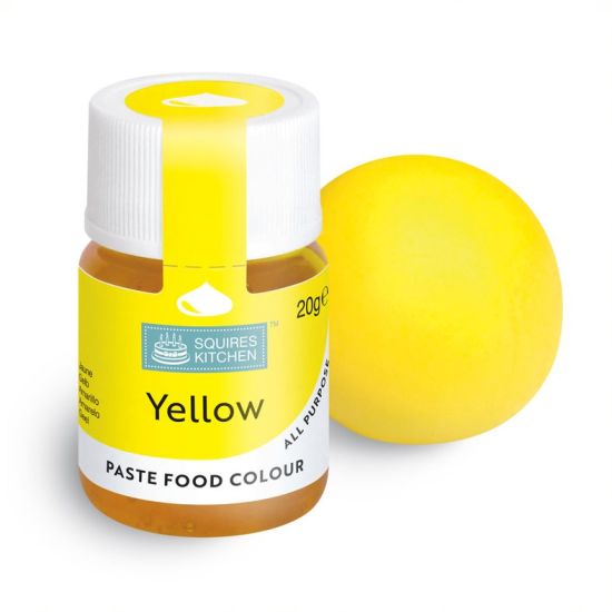 Squires Kitchen Food Colour Lebensmittelfarbe Paste gelb 20 g (100 g = 17,45 €) – Bild 2