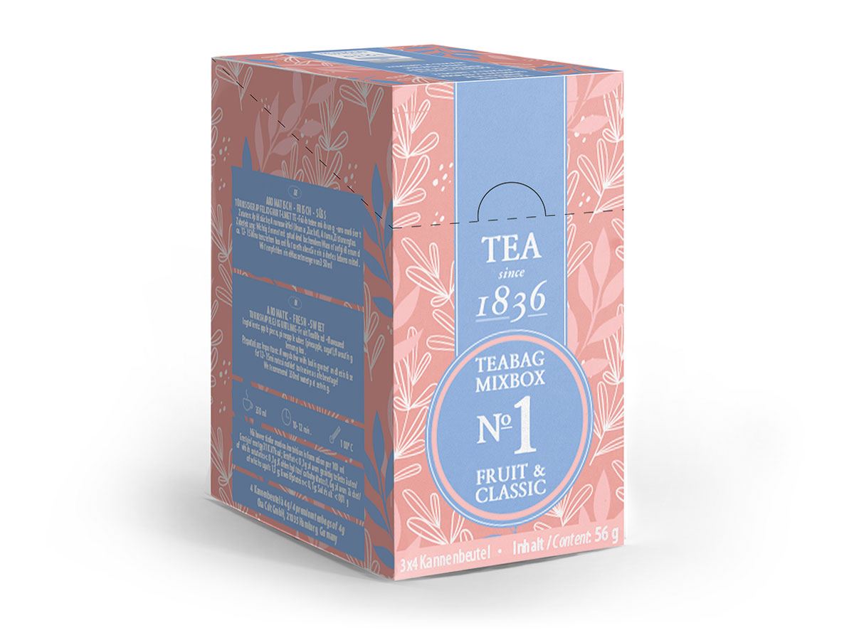 Teabag Mixbox No. 1 Fruit & Classic 3 x 4 Kannenbeutel sortiert - Teeset