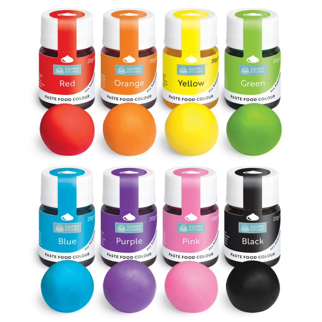 Squires Kitchen Food Colour Paste Set 8 x 20g (100 g = 14,37 €)